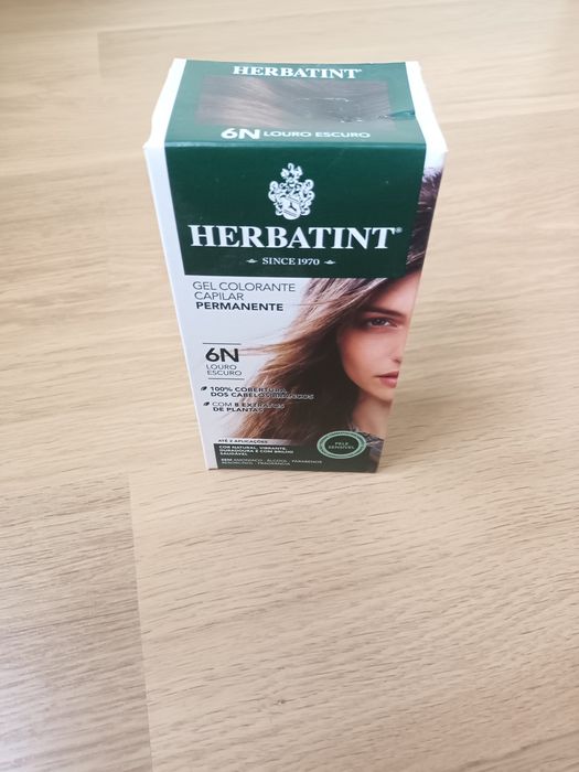 Gel Colorante para cabelo, Herbatint 6N, loiro escuro