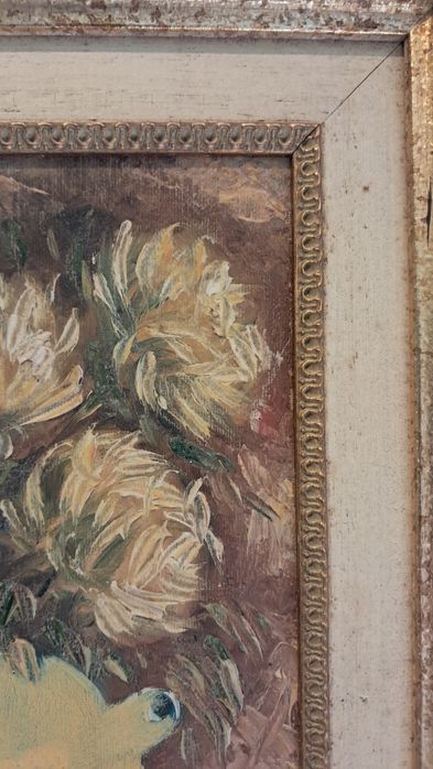 Conjunto de 2 pequenos quadros em talha dourada,  originais