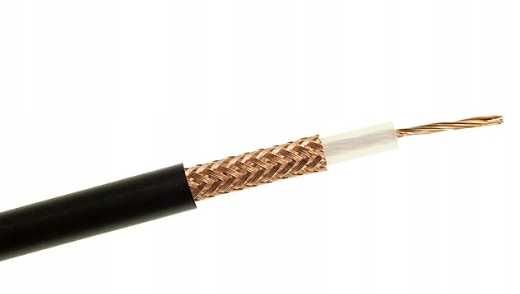 Kabel koncentryczny RG58 CU Linka 0,9mm Premium 100m
