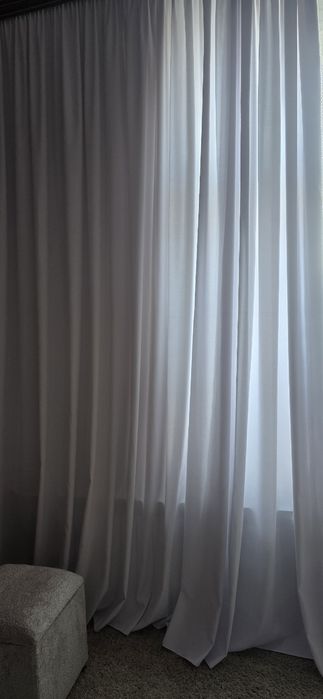 Шторы новые белые высота 3 м