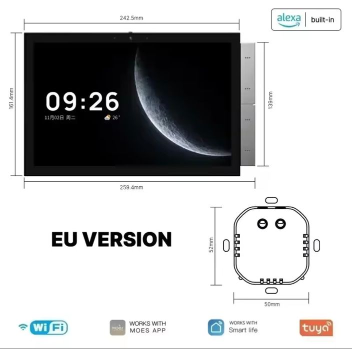 Painel controlo Zigbee Moes