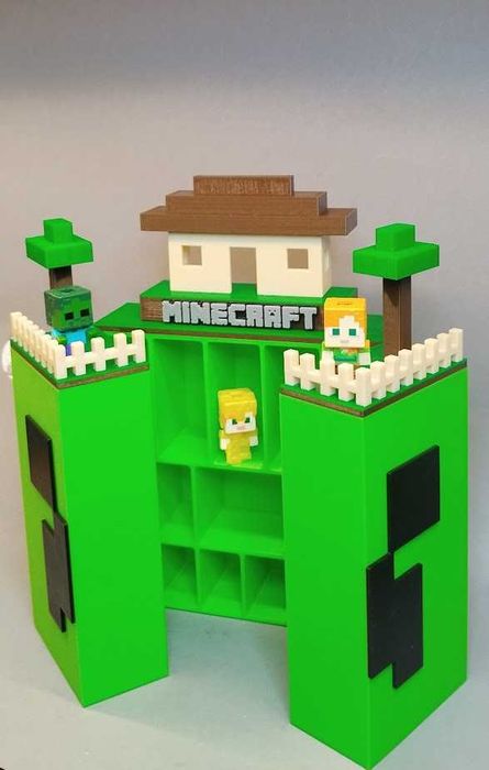 ХІТ Поличка Minecraft Kinder Joy‼️Підставка для фігурок Майнкрафт Киндер