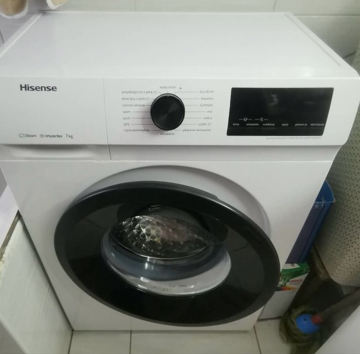 Pralka slim hisense wfqp7012evm 7kg -2,5 letnia