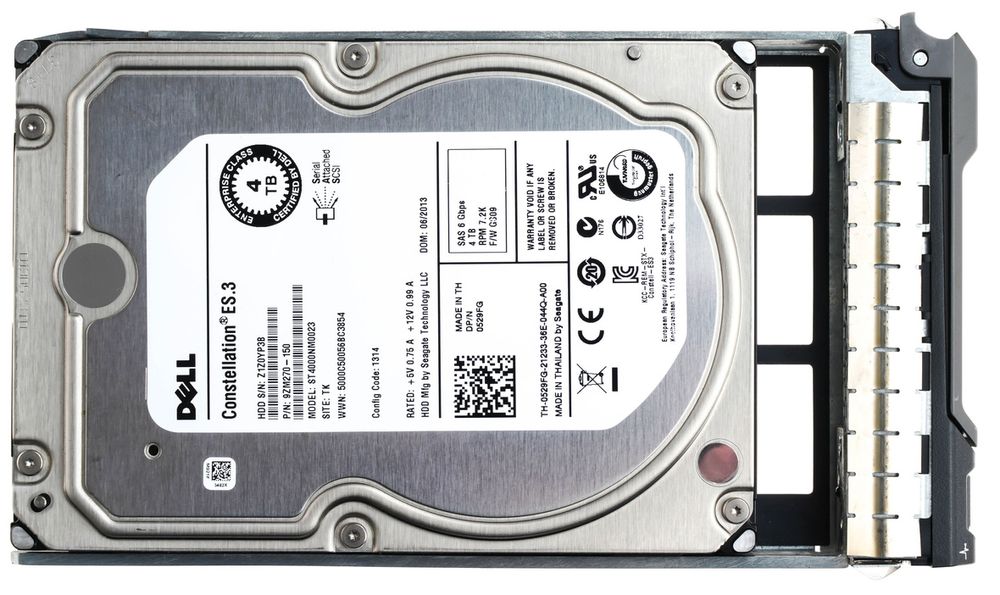 Dysk Serwerowy Sas Hdd Dell Constellation Es.3 4Tb + Ramka