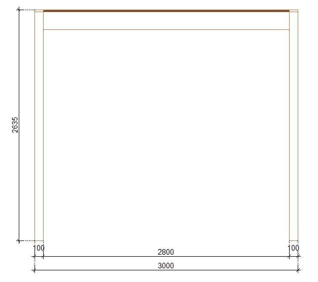 Pergola altana rzymska Eko 300x300cm wolnostojąca masywna