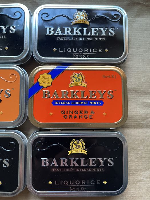 Жестяные коробки от конфет Barkleys