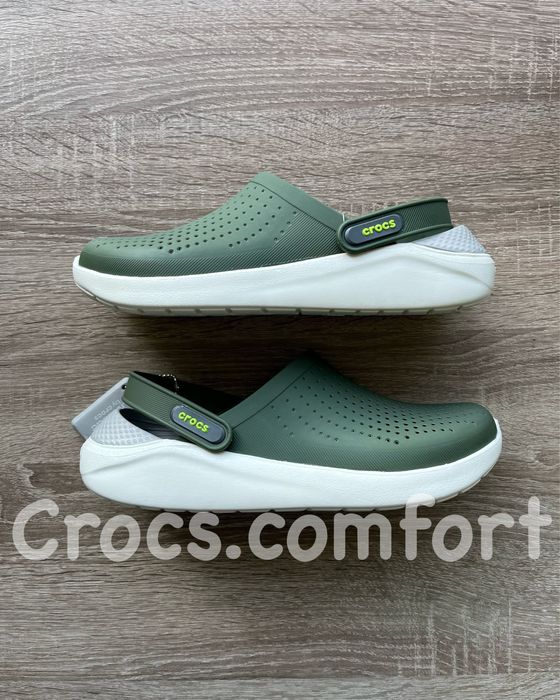 Крокси LiteRide Crocs army green хакі унісекс