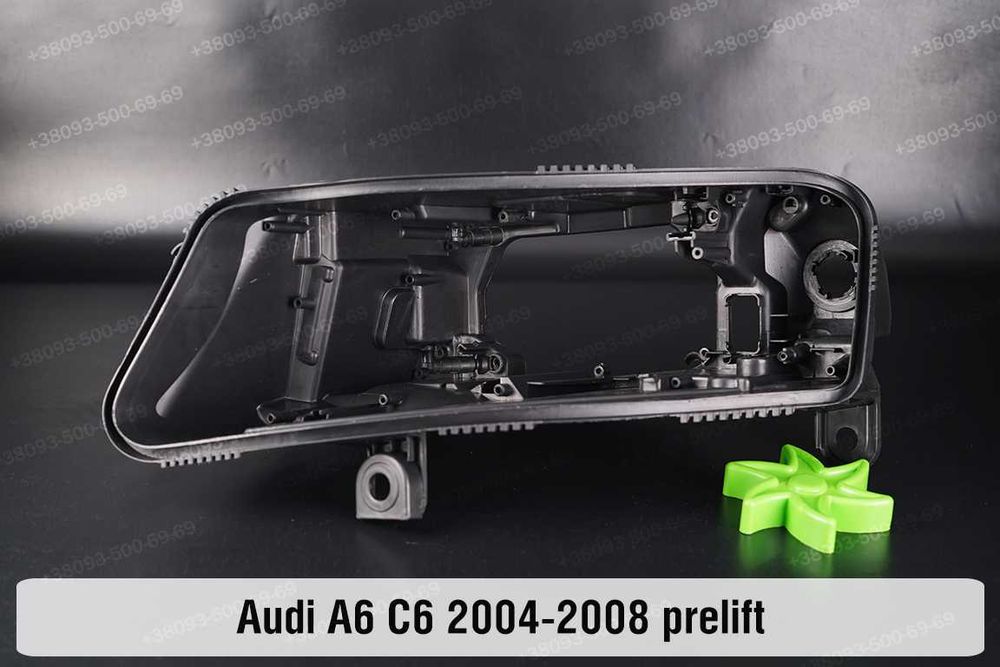Скло корпус фары Audi a6c5 a6c6 стекла фар Ауди а6с5 а6с6 1997-11 ушки