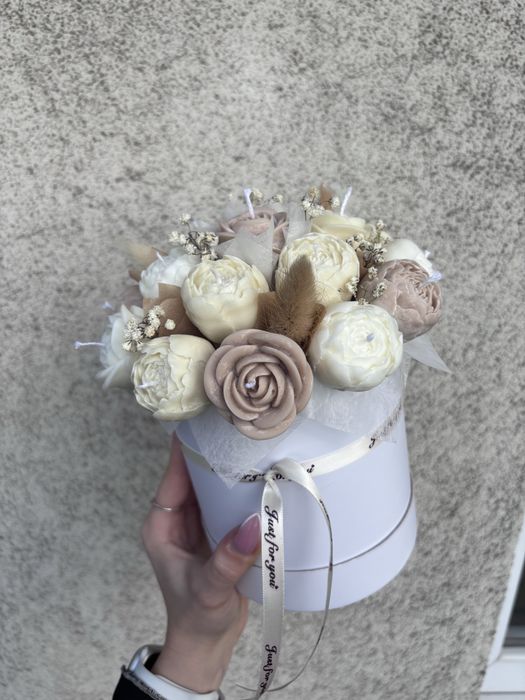 Flower box ze świec sojowych