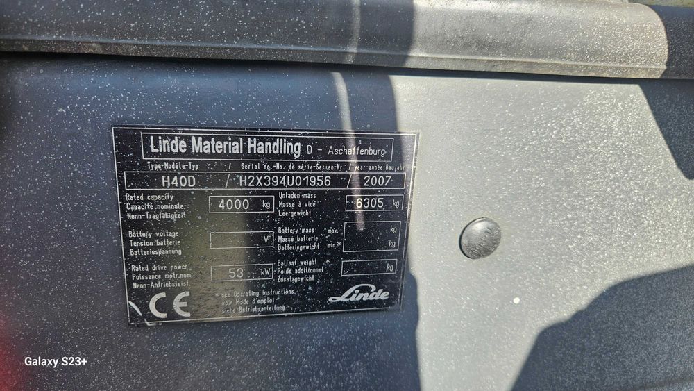 Wózek widłowy Linde H40D Triplex Kabina