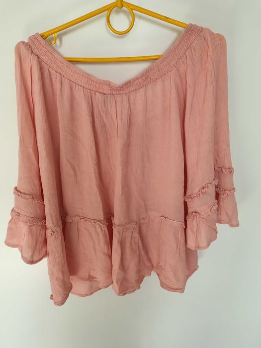 bluzeczka pudrowa duzy rozmiar