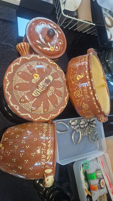 Púcara de barro para cozinha