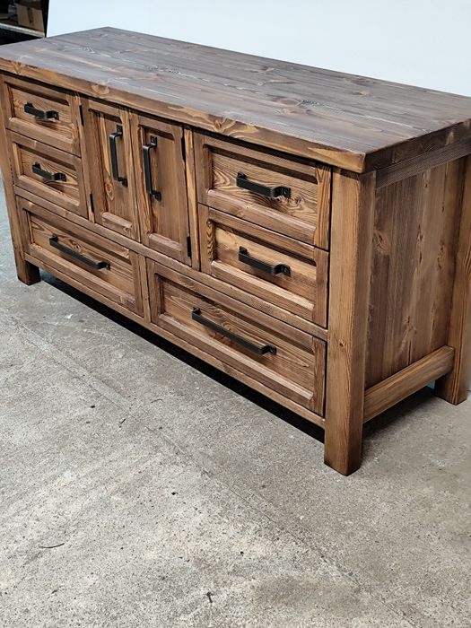 Szafka łazienkowa komoda drewniana pod umywalkę nablatową