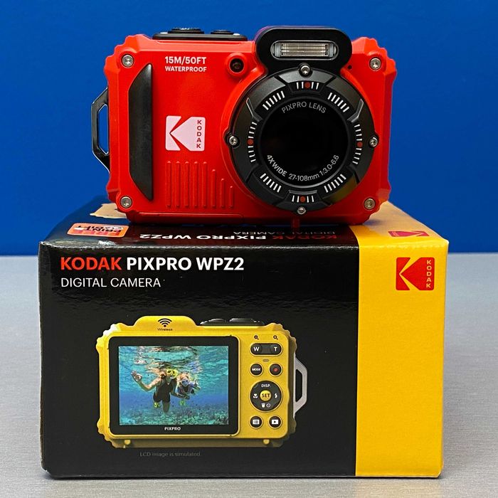 Kodak PixPro WPZ2 | 16.3MP | 1080P | NOVA | Red | 3 ANOS DE GARANTIA