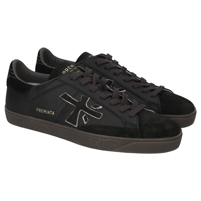 Sneakersy męskie Premiata Steven 8484 - skórzane - czarne, 41