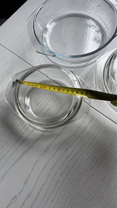 Набор стекляных кастрюль 3 шт