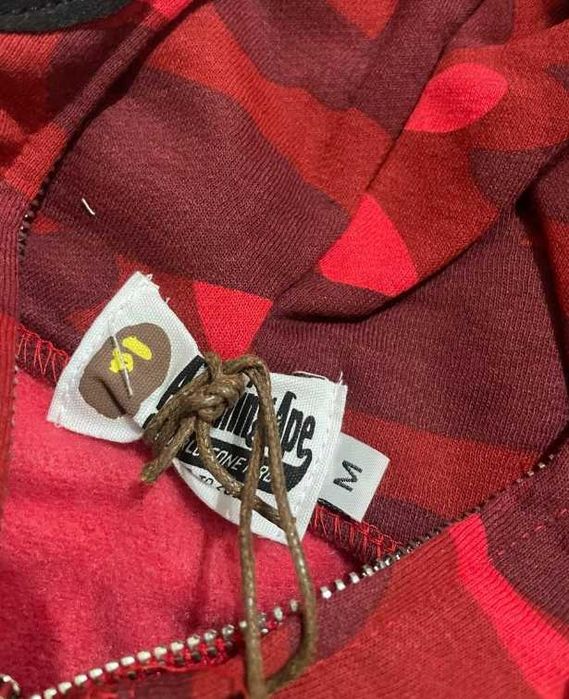 Худи Bape Camo Красная  s-m