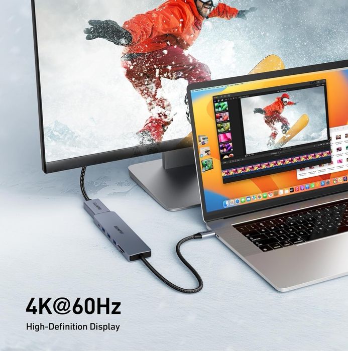 BENFEI USB C HUB 7 w 1 z HDMI (4K 60Hz, certyfikowany),