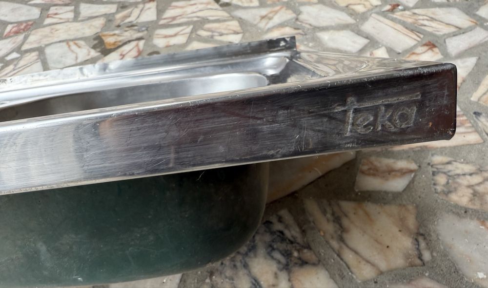 Banca em inox com duas cubas Teka