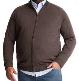 DRESSMANN Merino Wool Męska Bluza Rozpinana Kardigan Rozpinany XXL Igła