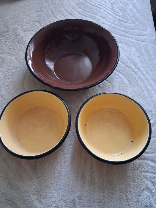 Miski metalowe wintage PRL