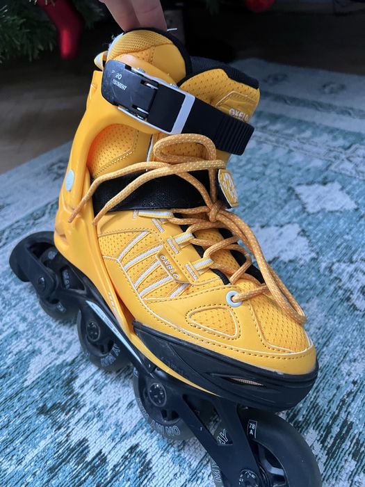 Rolki fitness dla dzieci Fit5 JR żółte z regulacja rozmiaru