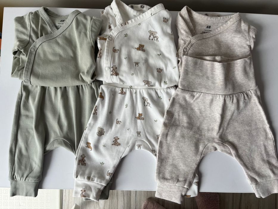Zestaw body+ spodenki H&M 6 sztuk rozmiar 56
