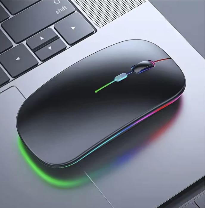 RGB мышка беспроводная, перезаряжаемая