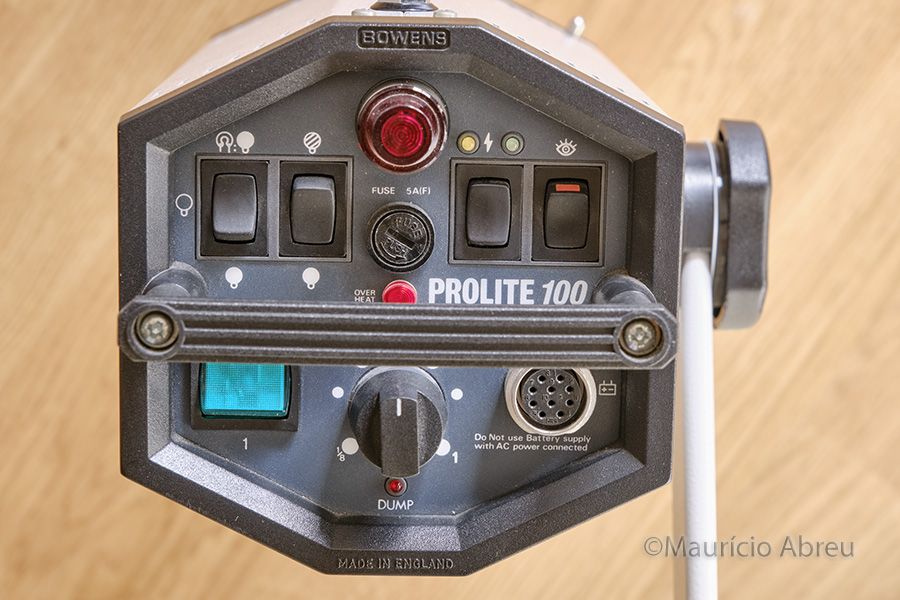 4 cabeças de flash de estúdio Bowens Prolite 100