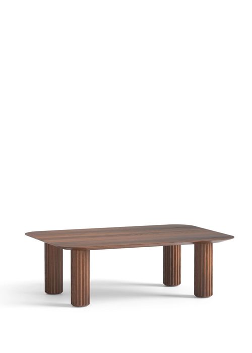 Elegancki stolik kawowy FILAR,ciemne drewno dębowe, TAMO design