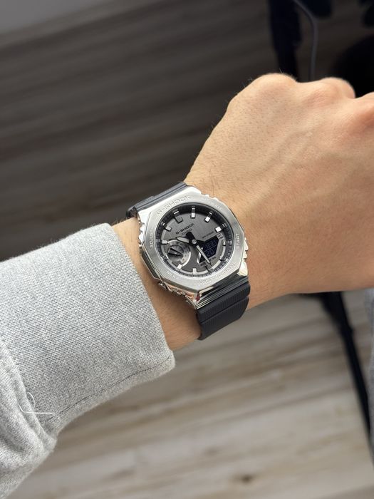 Годинник Casio G-Shock GM-2100-1A NEW ORIGINAL  , оригінал Гарнтія часы мужские оригинал спорт Військовий Годинник
