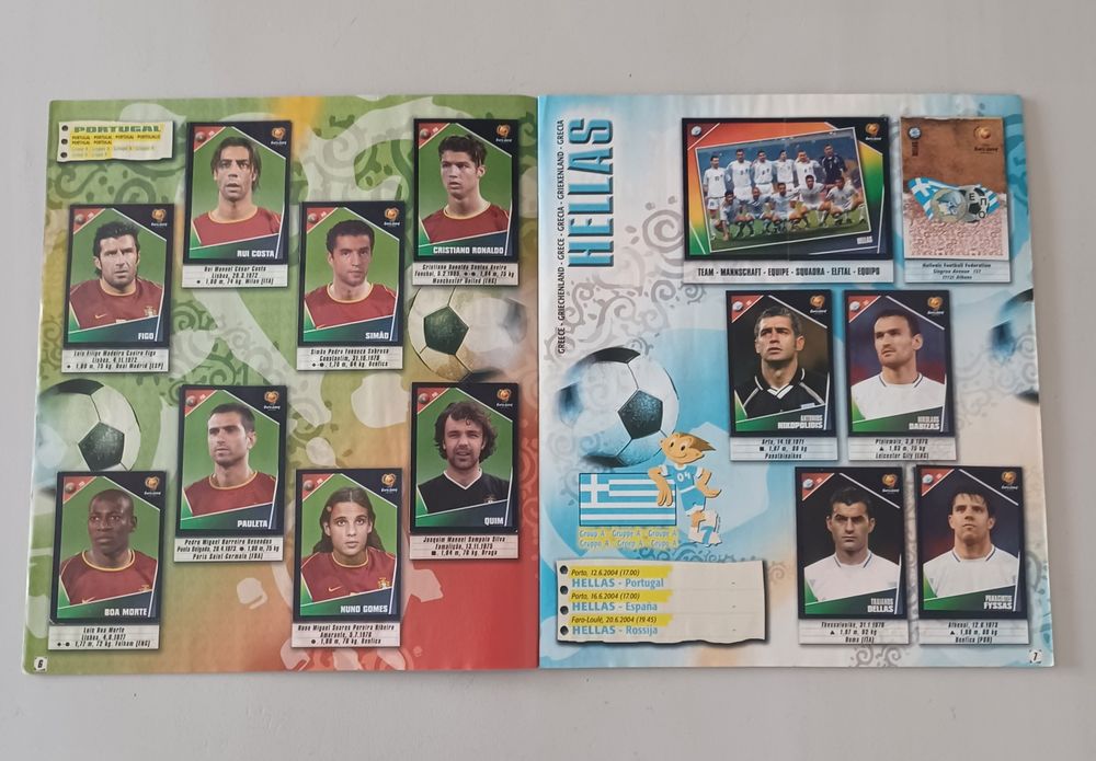 Caderneta Panini Euro 2004 completa