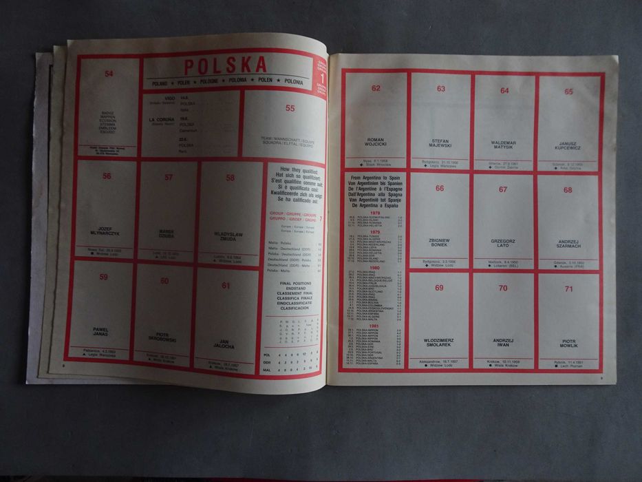 Caderneta de cromos vazia futebol Mundial de Espanha 1982 Panini