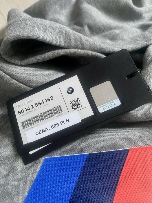 NOWA ORYG. Bluza BMW M Power z kapturem Oversize L