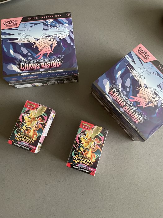 Conjunto 2x Chaos Rising ETBs 2x Booster bundle Ascended Heroes