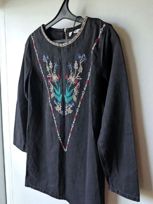 Сукня джинсова Вишиванка манго mango плаття зара zara