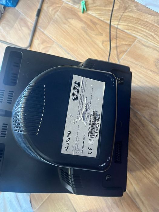 Televisão a funcionar