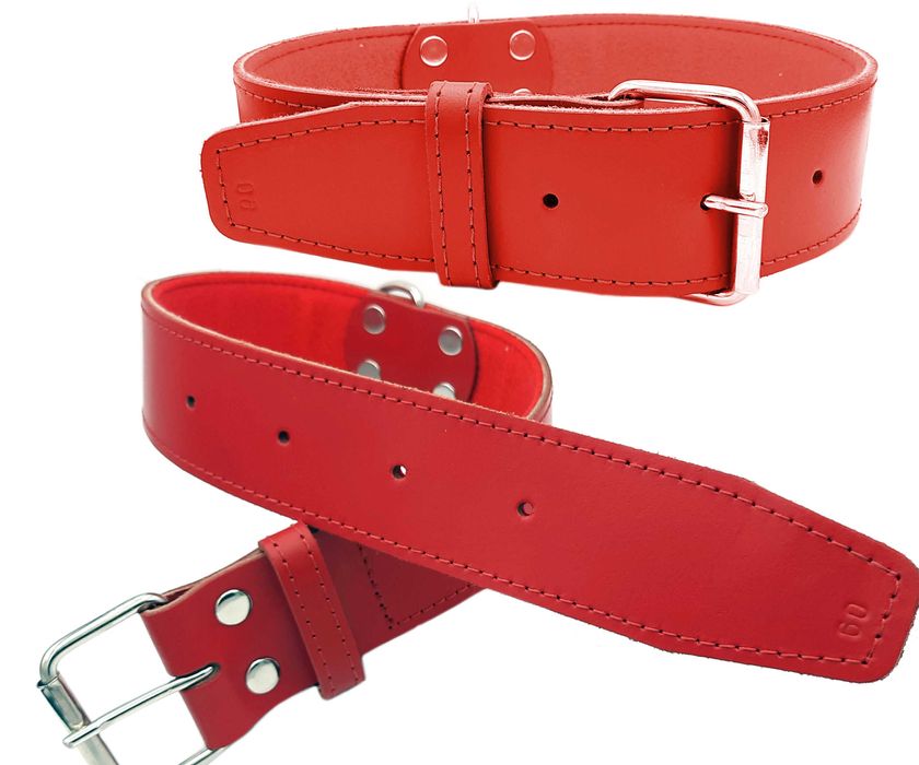 Obroża Dla psa Skórzana Gruba Mocna Skóra Naturalna 5cm/60cm DINO