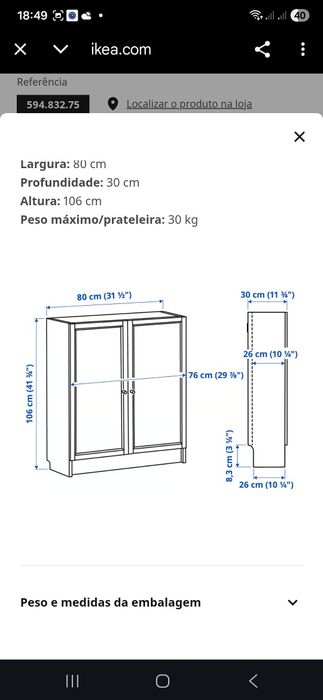 Movel de arrumação