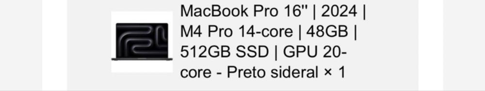 MacBook Pro 16 usado 2 vezes