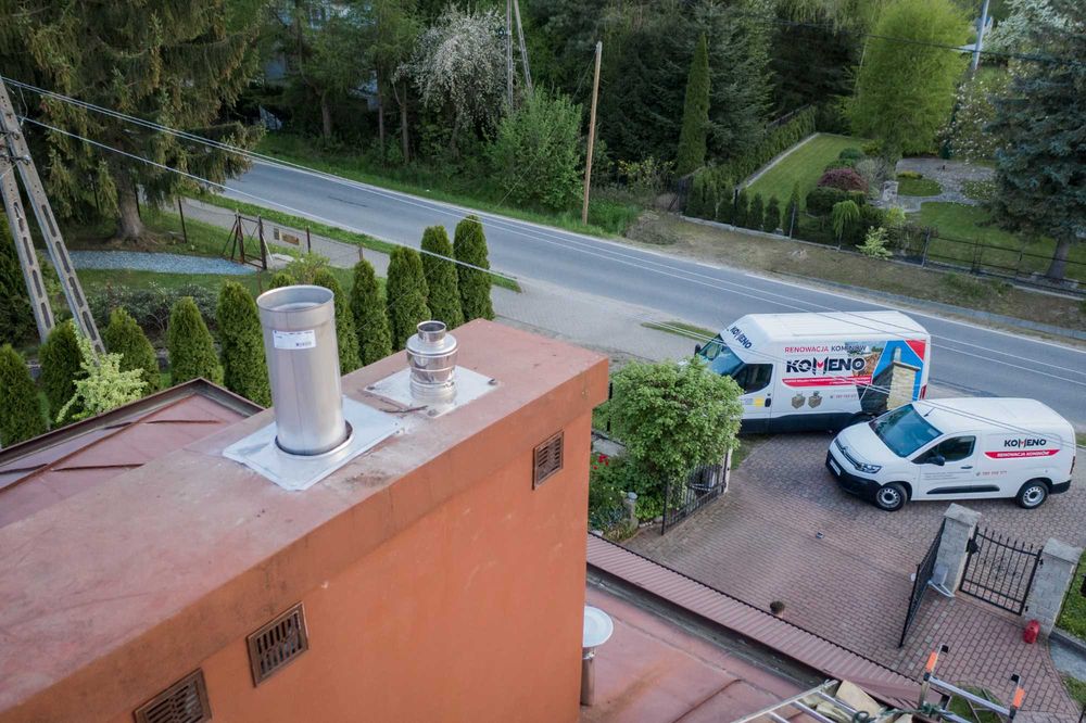 Montaż wkładów kominowych Frezowanie rozwiercanie kominów Remont