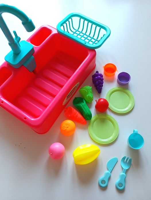 zlew do mycia naczyń interaktywny zabawkowy umywalka dla dzieci