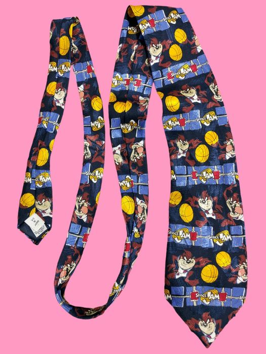 Krawat Space Jam kosmiczny mecz 155cm retro vintage 1997 rok