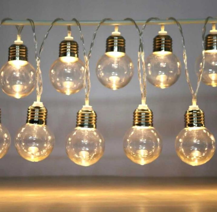 Girlanda OGRODOWA ŚWIETLNA 20 lampek led na baterie