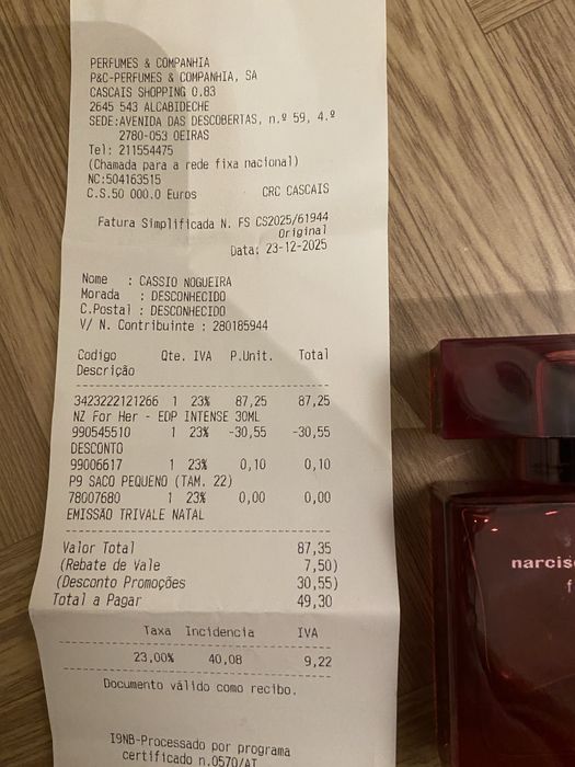 Perfume Narciso Rodriguez