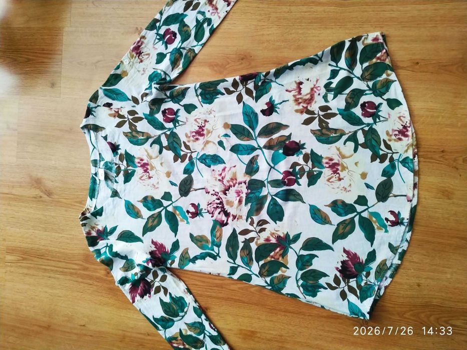 Sukienka tunika kwiaty bawełna XL 42