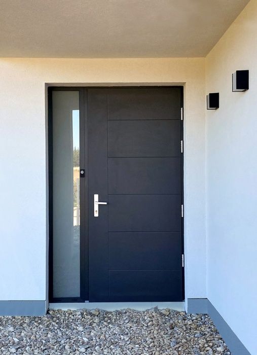 Drzwi wejściowe zewnętrzne drewniane dębowe dostawa gratis