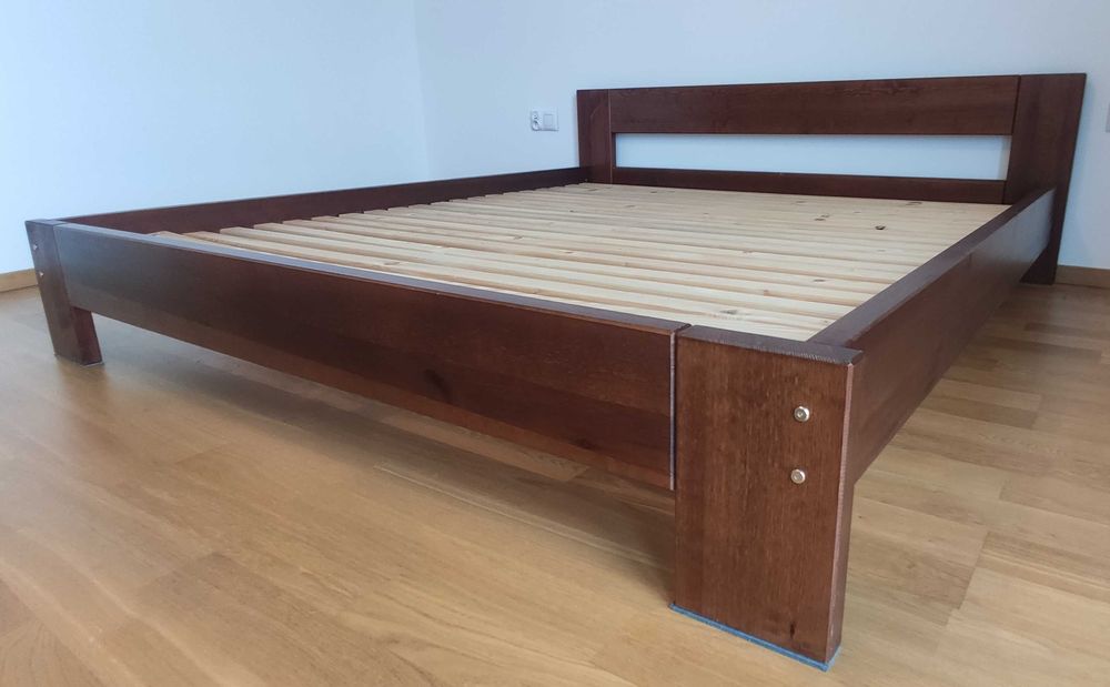 Solidna rama łóżka z litego drewna 180x200cm, gr. 4cm, prod. Borkała