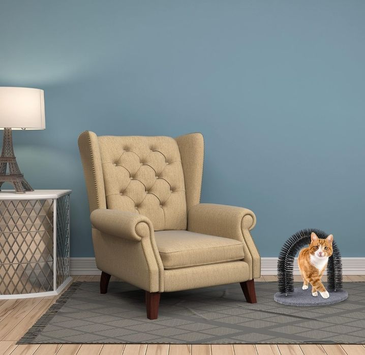 Relaxdays drapak dla kota łuk, w zestawie kocimiętka