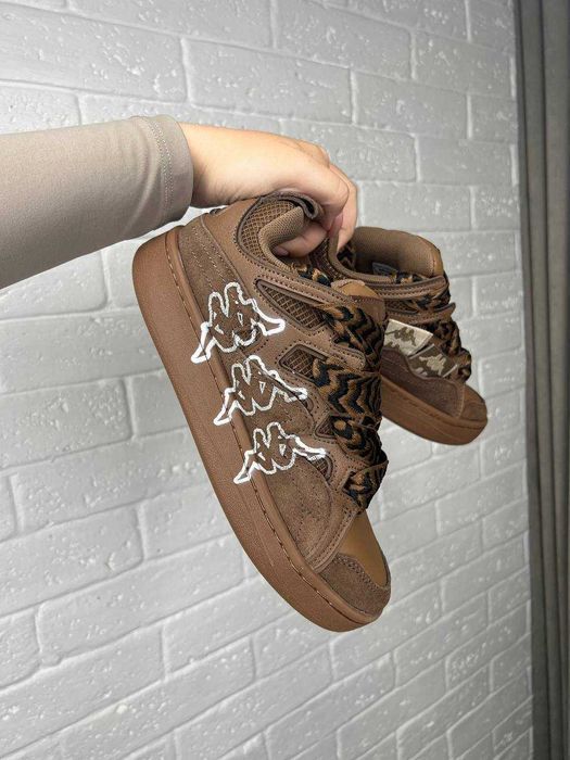 Унисекс замшевые кроссовки Kappa Fatty дутые кросівки каппа фатти дуті